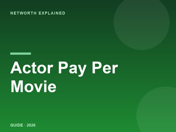 How Much Do Actors Make Per Movie? From Scale to $90 Million
