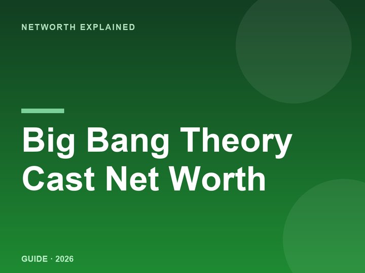 Big Bang Theory Cast Net Worth in 2026: All Seven, Modeled