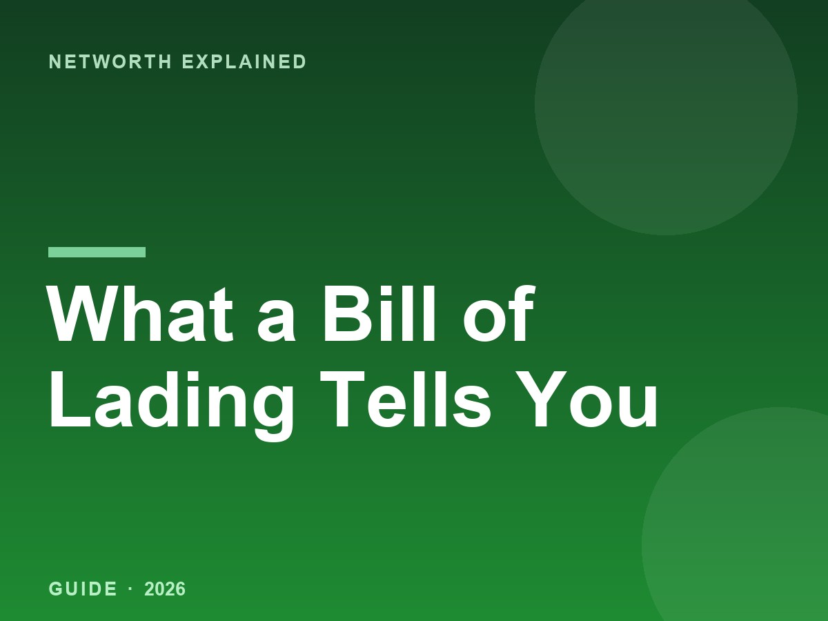 What a Bill of Lading Can Tell You About Any Business