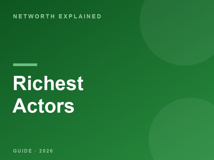 Richest Actors in 2026: Ranked by Our Published Models