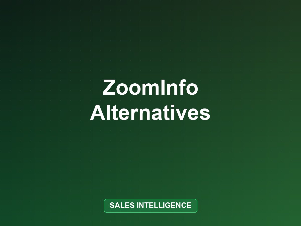 Best ZoomInfo Alternatives in 2026 (Data and Price Compared)