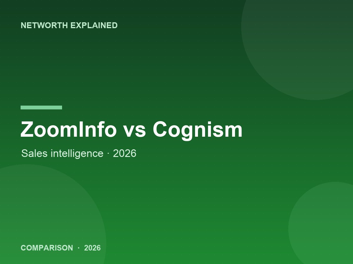 ZoomInfo vs Cognism comparison 2026
